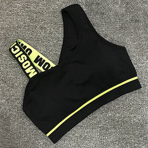 New Letter Cut Out Sports Bra Women Fitness Yoga Push up  Gym Padded Sports Top Athletic Sexy  Workout Running Clothing P165 - V.I.P Digital Presence