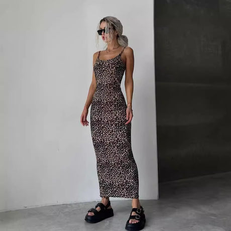 Strap top dress with waist bag and buttocks backless and slimming dress - V.I.P Digital Presence