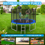 14 FT TRAMPOLINE OUTSIDE SAFETY NET WITH BASKETBALL HOOP - V.I.P Digital Presence