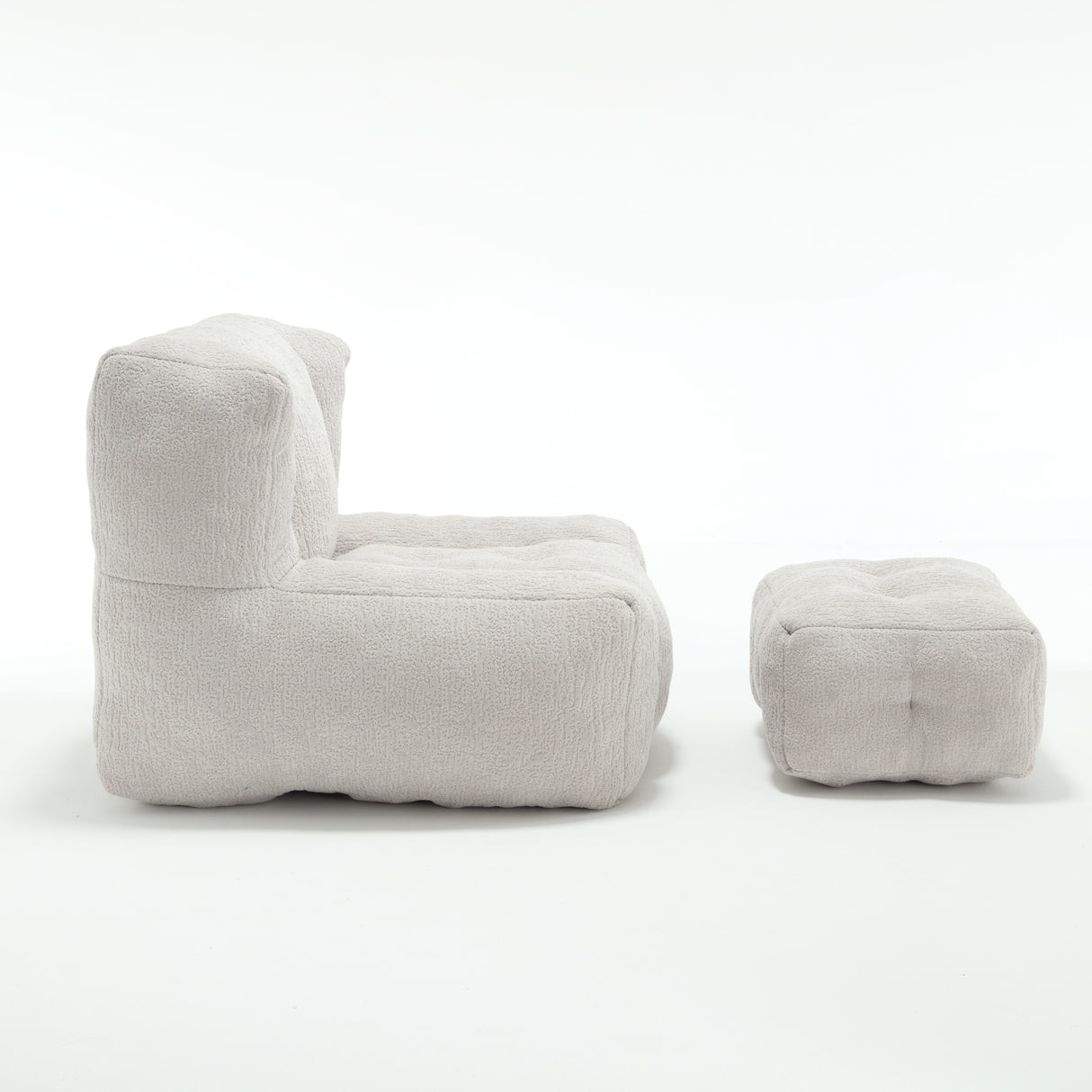Fluffy bean bag chair Super soft couch chair with memory foam and footstool Indoor modern focus bean bag chair - V.I.P Digital Presence