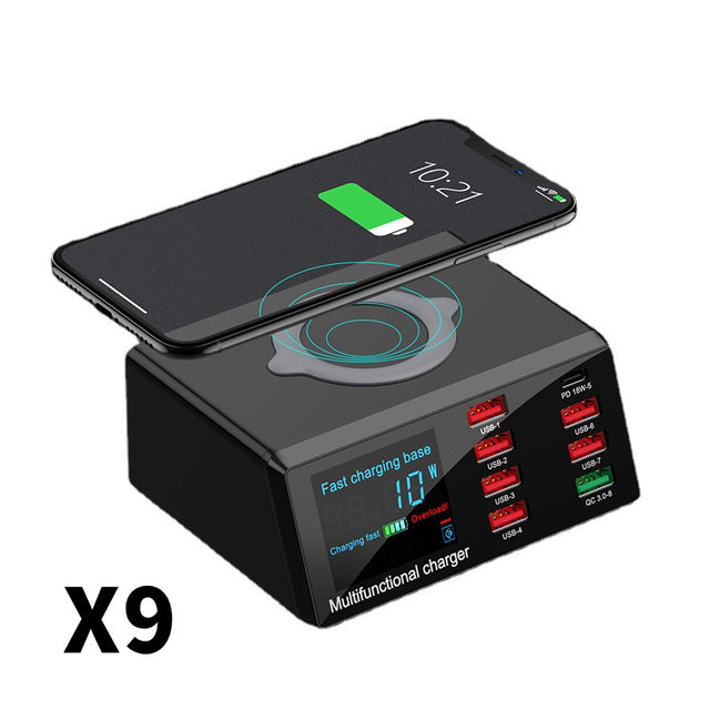Multi-Function 100W High Power Fast Charging USB Multi-Port Charger QC3.0 Mobile Phone Wireless Charger - V.I.P Digital Presence