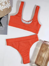 Scoop Neck Wide Strap Two-Piece Swim Set - V.I.P Digital Presence