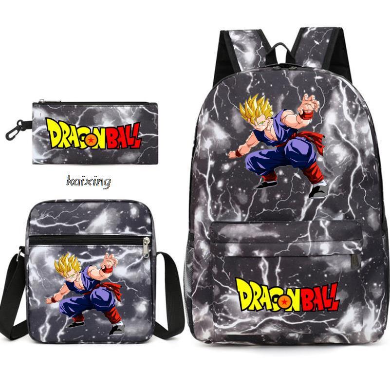 Youth Dragon Ball Backpack Student Shoulder Bag Travel Bag 3-Piece Set - V.I.P Digital Presence