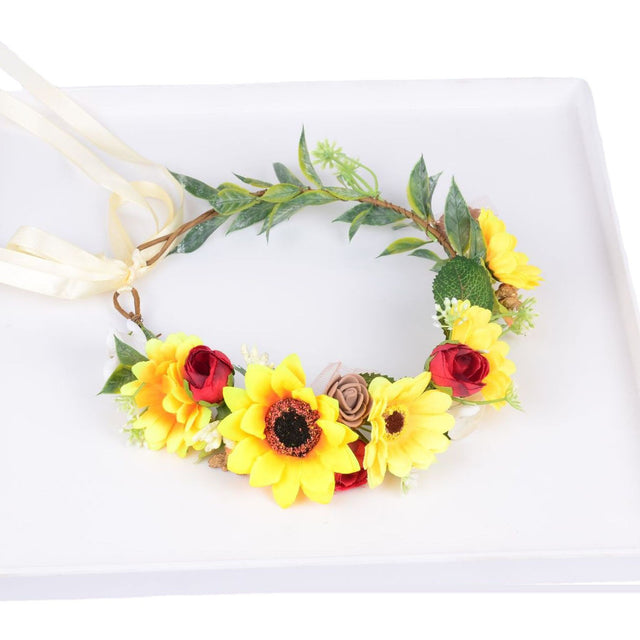 Korean style flower garland headwear sunflower children's performance scenic area decoration headwear hair accessories sunflower - V.I.P Digital Presence