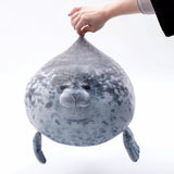 Juguetes de peluche de foca novedosos en 3D, almohada de peluche de león marino, almohada suave de foca para fiestas, almohada para dormir de bebé, cojín para silla