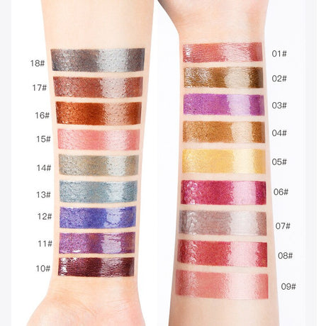 Pudaier Metallic Glitter Shine Full Color Lipstick Makeup Long-lasting Liquid Tint Lip Gloss Stick 18 Colors Moisturizing Batom - V.I.P Digital Presence