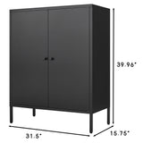 Kitchen Buffet Server Table Accent Sideboard Cupboard Server Buffet Console Table with Doors Cabinet - V.I.P Digital Presence