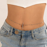 Sexy rhinestone puncture navel nail waist chain, sweet and cool summer body chain - V.I.P Digital Presence