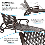 Aluminium Cast lounge chair 2pcs brown - V.I.P Digital Presence