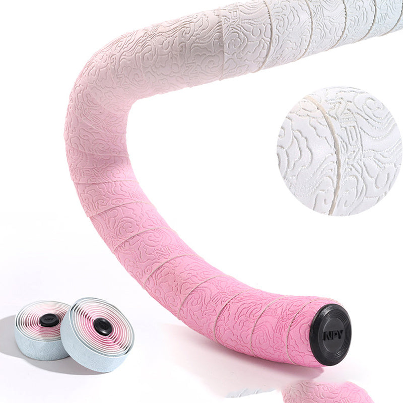 Road Bike Handlebar Tape: Double-Pinyin Cloud Pattern, Gradient Color, Comfortable, Shock - Absorbing, Breathable - V.I.P Digital Presence
