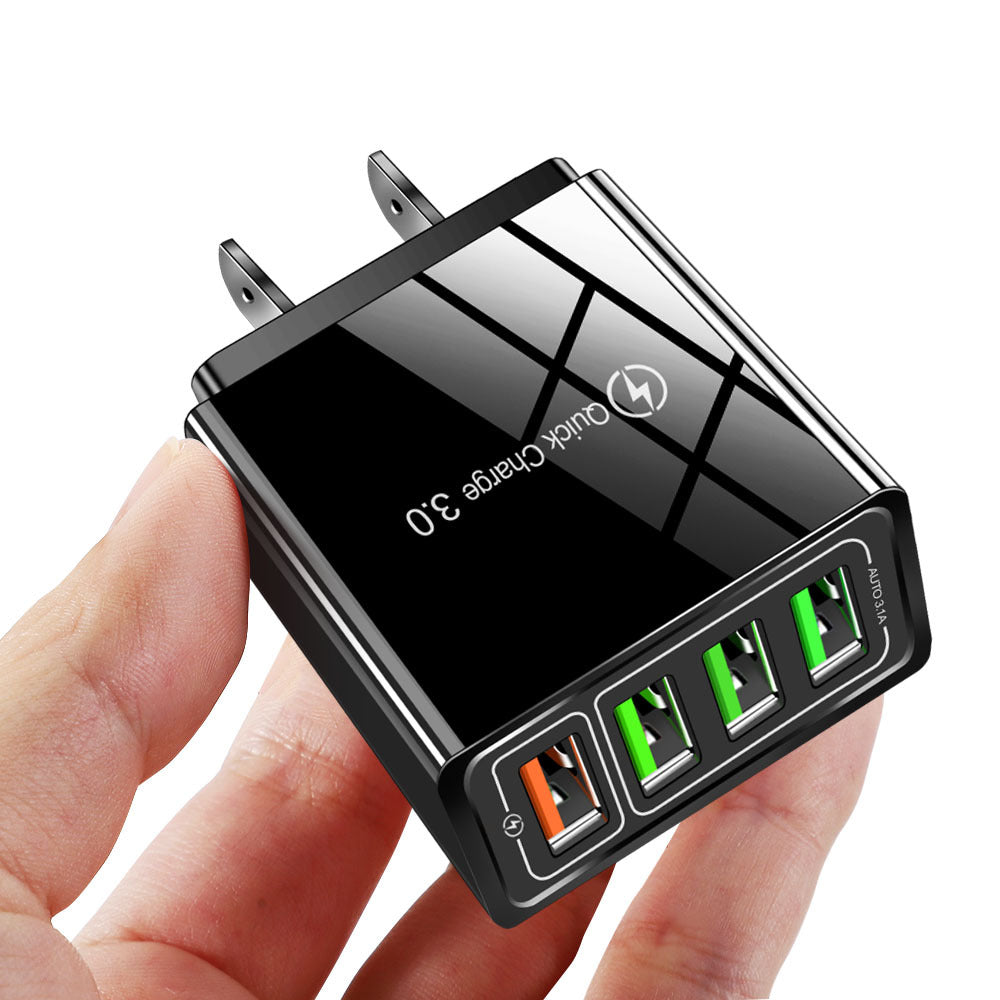 4USB mobile phone charger, multi port USB charging head charger - V.I.P Digital Presence