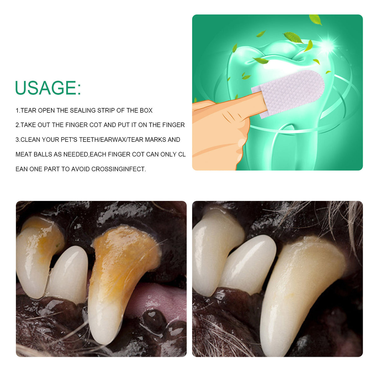 Pet Tooth Cleaning Finger Sleeves for Dogs and Cats Oral Hygiene Care - V.I.P Digital Presence