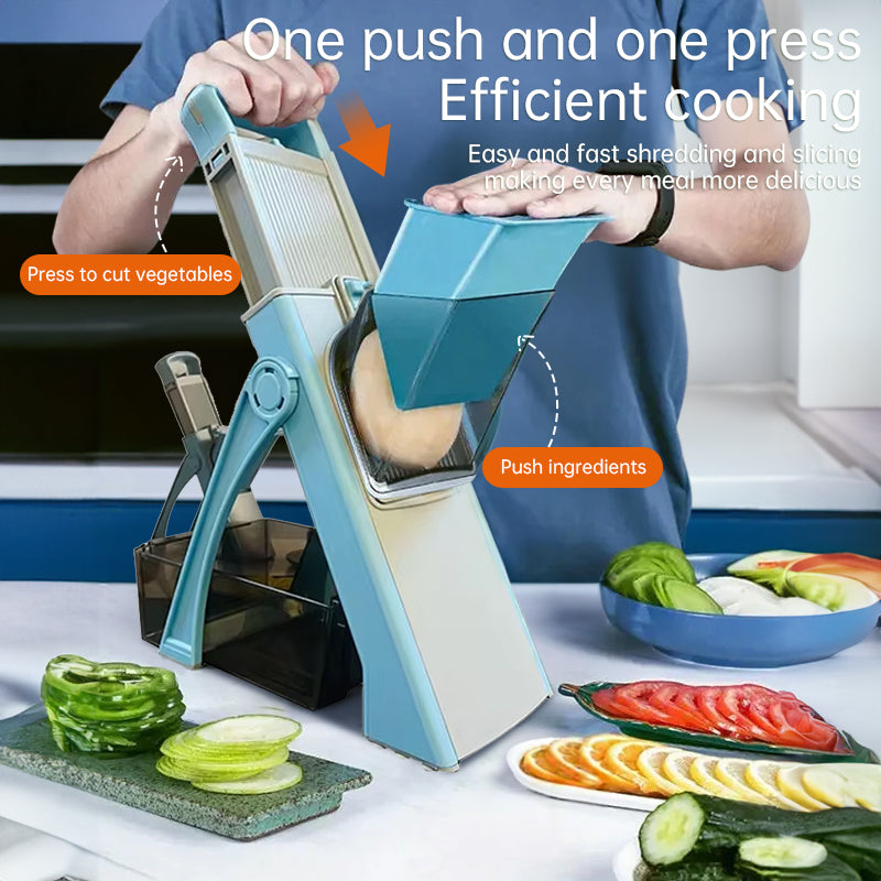 Multifunctional veggie & fruit slicer-grater. Chop, grate, slice potatoes efficiently. Ideal kitchen tool. - V.I.P Digital Presence