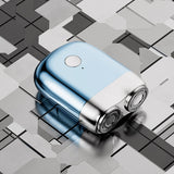 Mini electric shaver with magnetic suction dual blade heads 2-speed USB charging mini portable men's electric shaver - V.I.P Digital Presence