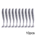 QXO 10 piezas/lote de señuelos blandos de silicona, 7 cm, 2 g, artículos para pesca en el mar, PVA Swimbait Wobblers, aparejos artificiales 