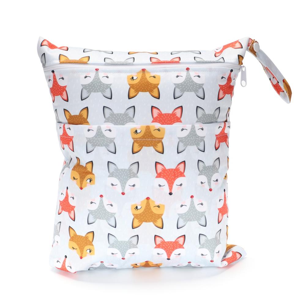 [Sigzagor]Wet Dry Bag With Two Zippered For Baby Diapers Nappies Waterproof Reusable 36cmx29cm - V.I.P Digital Presence