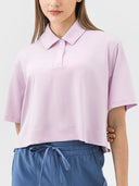 Half Button Short Sleeve Active T-Shirt - V.I.P Digital Presence