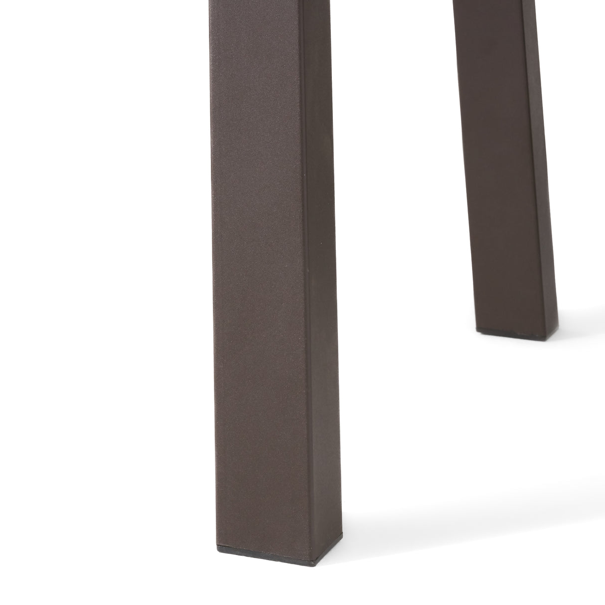 Della Acacia Wood Dining Table, Natural Stained with Rustic Metal, Brown, Grey - V.I.P Digital Presence