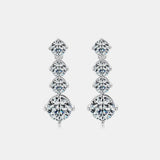 4 Carat Moissanite 925 Sterling Silver Earrings - V.I.P Digital Presence