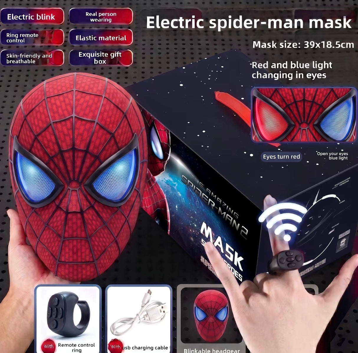 GlowHero LED Cosplay Mask