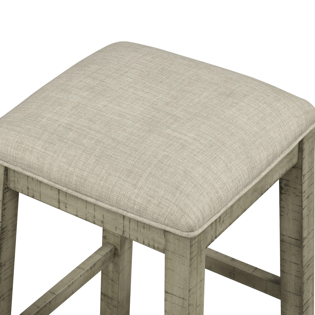 TOPMAX 4 Pieces Counter Height Table with Fabric Padded Stools,Rustic Bar Dining Set with Socket,Gray Green - V.I.P Digital Presence