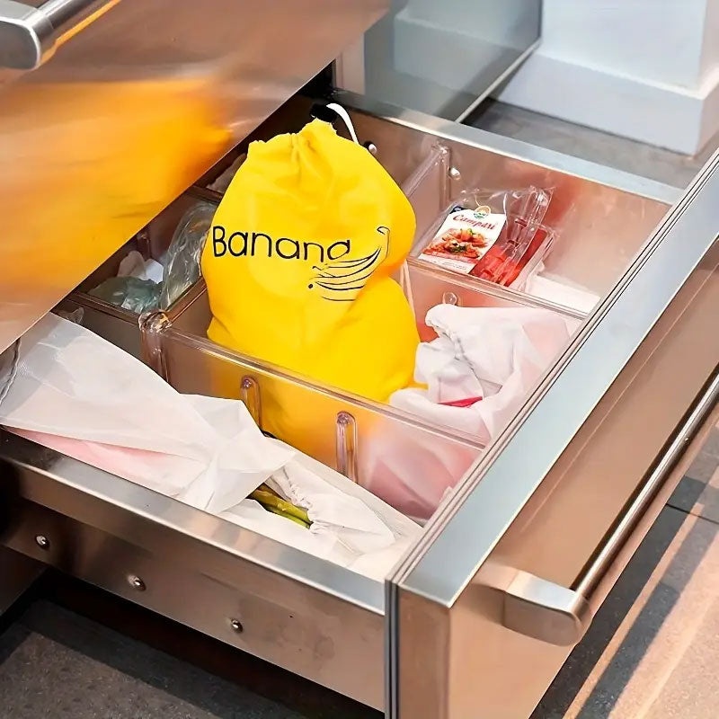 Insulated bag for keeping fresh: reusable storage organizer for bananas, lettuce and vegetables (drawstring closure) - V.I.P Digital Presence