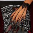 Sweet Cool Style Black Diamond Set Tassel Bracelet Halloween Lace Alloy Finger Bracelet for Women - V.I.P Digital Presence