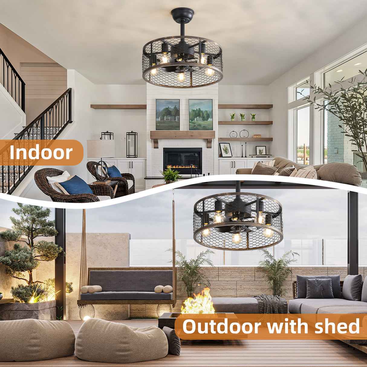 19.7In Classic Ceiling Fan with Light - V.I.P Digital Presence