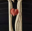 Three-dimensional wooden red heart cross love ornaments to commemorate relatives' tombstone inserts crucifix inserts - V.I.P Digital Presence