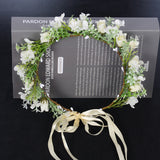 Spring flower wreath fresh simulation flower headdress green plants flowers wedding flower wreath - V.I.P Digital Presence