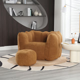 Soft Bean Bag Chair with High Resilient Foam(Chips)for living room and bedroom Comfortable Square Lazy Sofa with Footstool - V.I.P Digital Presence