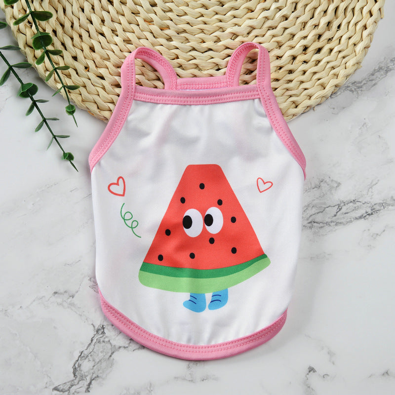 Pet supplies pet clothes cute fruit camisoles tank tops breathable pet sunscreen mosquito and insect repellent products - V.I.P Digital Presence