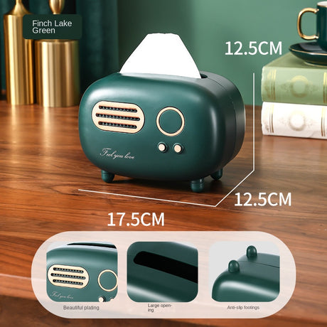 Paper towel box ABS light luxury retro style gift for living room, high-end home drawer paper towel box - V.I.P Digital Presence