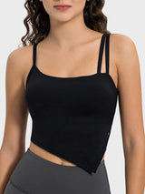 Slit Asymmetrical Neck Active Cami - V.I.P Digital Presence