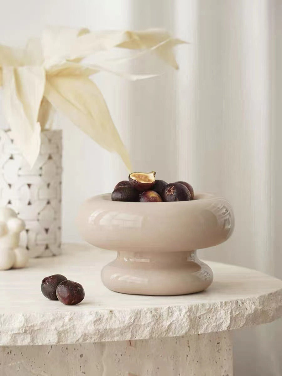 Creative Life [Cotton Candy] Ceramic Fruit Tray Home Living Room Tea Table Storage Storage Fruit Tray Snack Tray - V.I.P Digital Presence