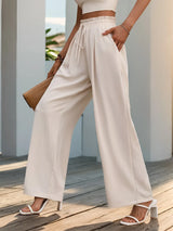 Tied Wide Leg Pants - V.I.P Digital Presence