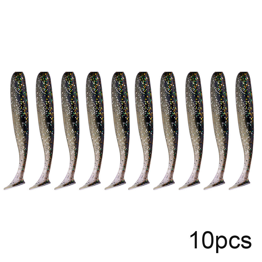 QXO 10 piezas/lote de señuelos blandos de silicona, 7 cm, 2 g, artículos para pesca en el mar, PVA Swimbait Wobblers, aparejos artificiales 