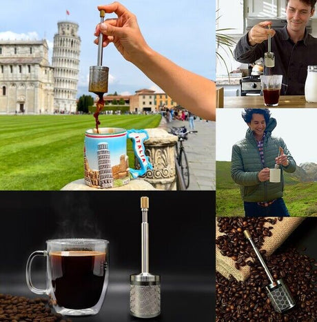 FinalPress Coffee inf Infuser Stainless Steel Filter Coffee Machine Drip Bags Infuser Portable Brewer for Hot Cold Filter Holder - V.I.P Digital Presence