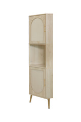 Corner cabinet ,Rattan door,Freestanding Corner Tables For Small Spaces, Corner Shelf Stand For Living Room, Kitchen, Bathroom - V.I.P Digital Presence