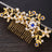 Hair comb, bridal rhinestone and pearl headdress, wedding dress accessories - V.I.P Digital Presence