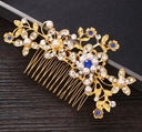 Hair comb, bridal rhinestone and pearl headdress, wedding dress accessories - V.I.P Digital Presence