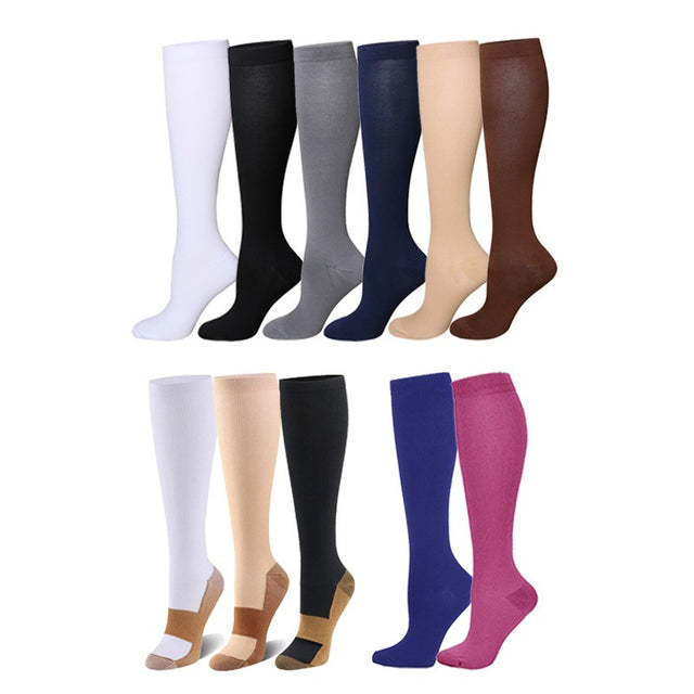 Medium tube solid color compression socks jump rope sports socks pressure socks student calf socks pressure socks - V.I.P Digital Presence