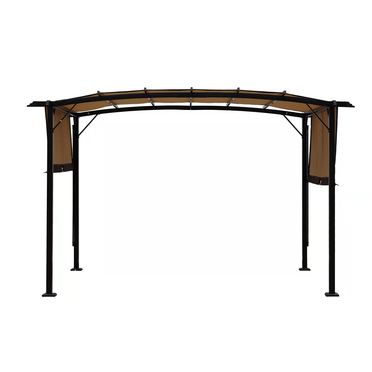 12 x 9 Ft Outdoor Pergola Patio Gazebo,Retractable Shade Canopy,Steel Frame Grape Gazebo,Sunshelter Pergola for Gardens - V.I.P Digital Presence