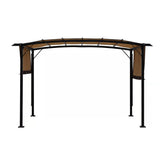 12 x 9 Ft Outdoor Pergola Patio Gazebo,Retractable Shade Canopy,Steel Frame Grape Gazebo,Sunshelter Pergola for Gardens - V.I.P Digital Presence