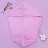 Super absorbent double-layer thickened coral velvet quick drying hair towel, shower cap, and headband towel - V.I.P Digital Presence