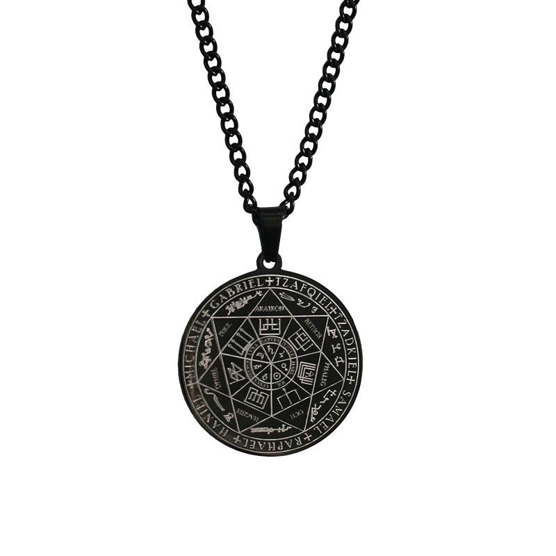 Stainless Steel Necklace Jewelry Seven Angels Magic Circle Pendant DIY Accessories Men's Necklace - V.I.P Digital Presence
