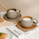 Coffee mug set ceramic retro stoneware Japanese mug and saucer combination - V.I.P Digital Presence