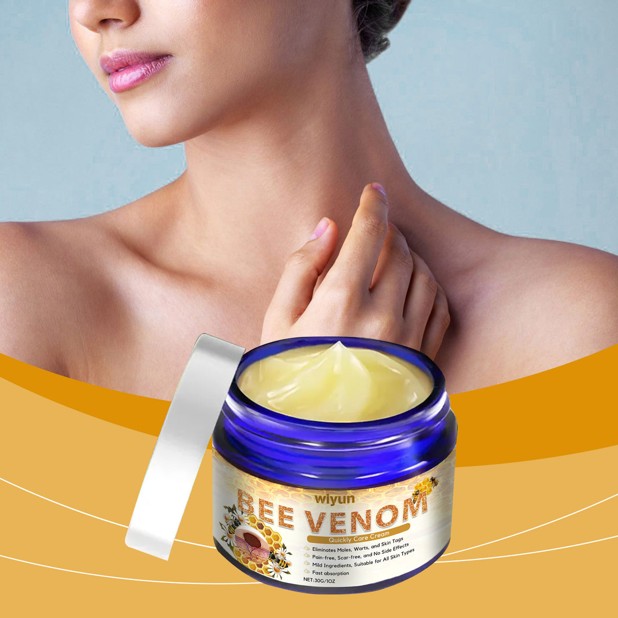 Crema para el cuidado de la piel con veneno de abeja Mejora la condición de la piel Repara la piel suavemente Keyou Cuidado de la piel suave