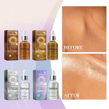 Party Body Glitter Oil, Naturally Brightening And Long-Lasting Moisturizing Party Dance Shine Shine Shine - V.I.P Digital Presence