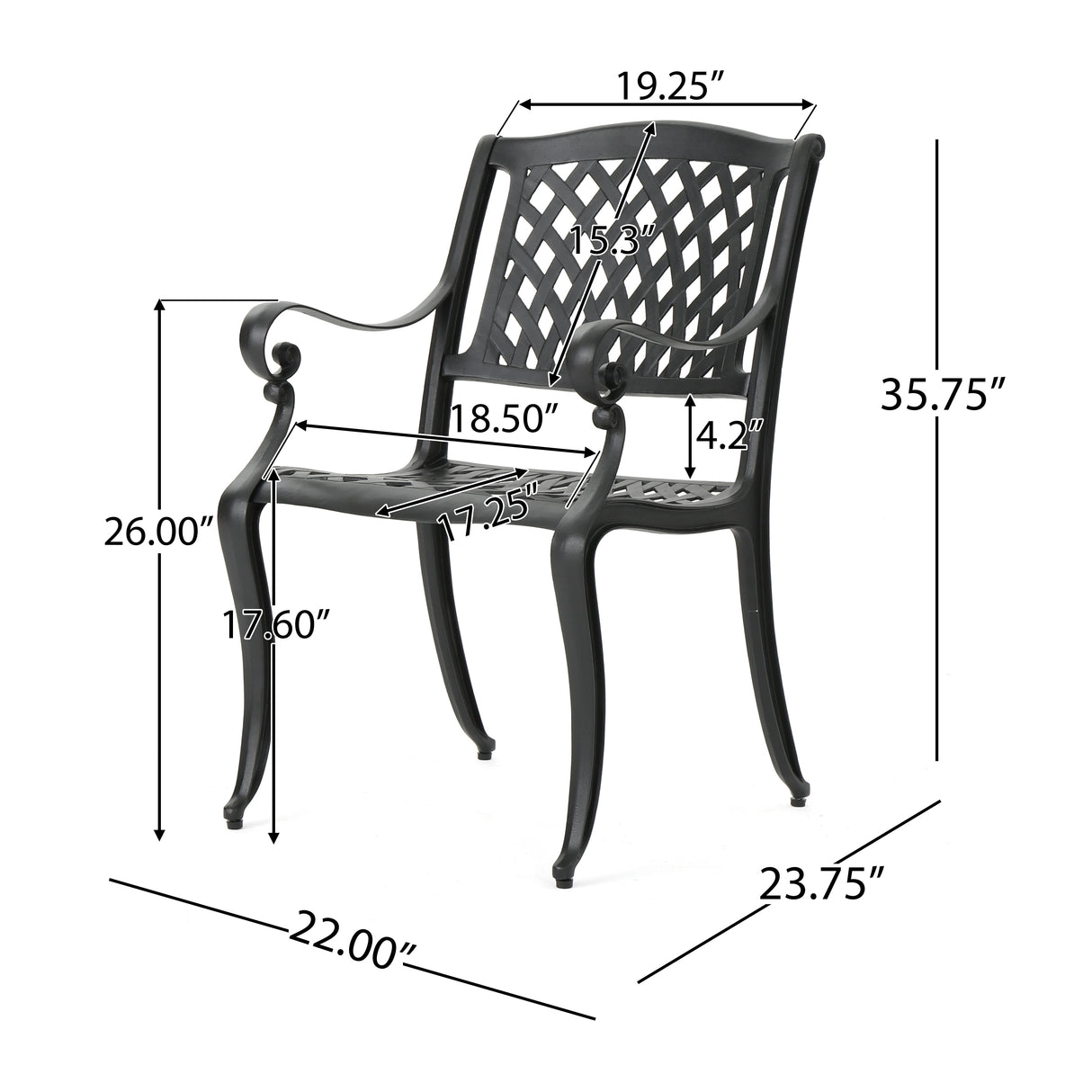 CAYMAN ARCH MESH I CHAIR(set of 2) - V.I.P Digital Presence